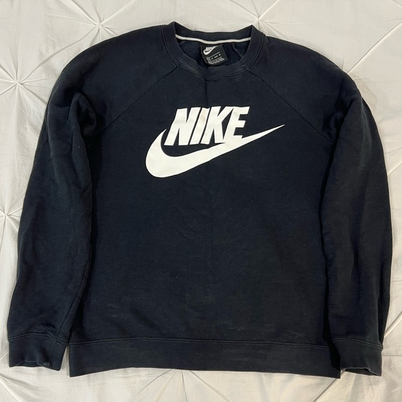 Nike Crewneck Sweater in Black and White - Picture 1 of 4